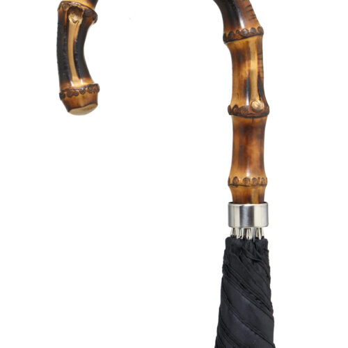 Gents Best Whangee Crook Umbrella Black