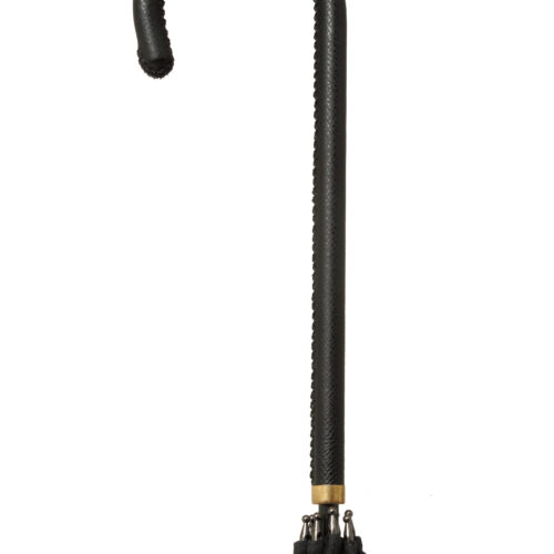 LTU-Walking-Leather Crook-BLK-Handle