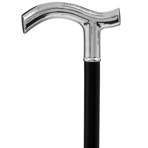 GDWS-Nickel Crutch-Black-Handle